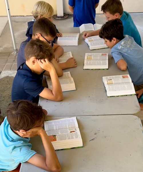 Cross Kids studying