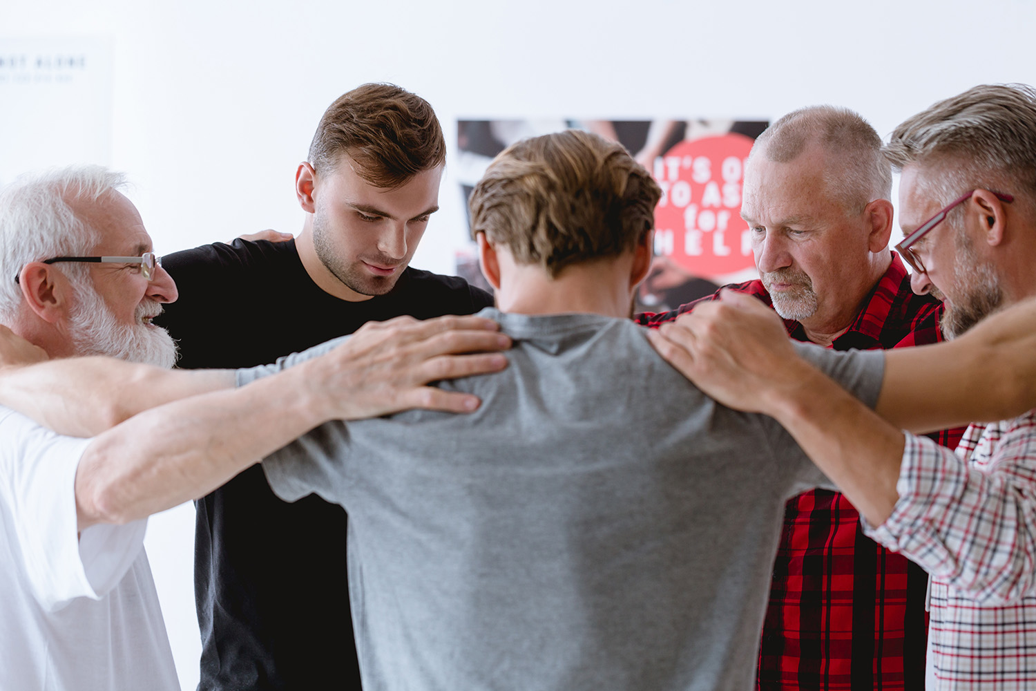 Men participating in the Men's Bible Study at The Church of The Cross